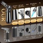 20PCS Whiskey Smoker Kit with Angle-Adjustable Metal Torch (No Butane) – 6 Flavors Natural Wood Chips, Anti-Burn Old Fashioned Cocktail Smoker Infuser Kit – Birthday Bourbon Gift for Men, Dad, Husband