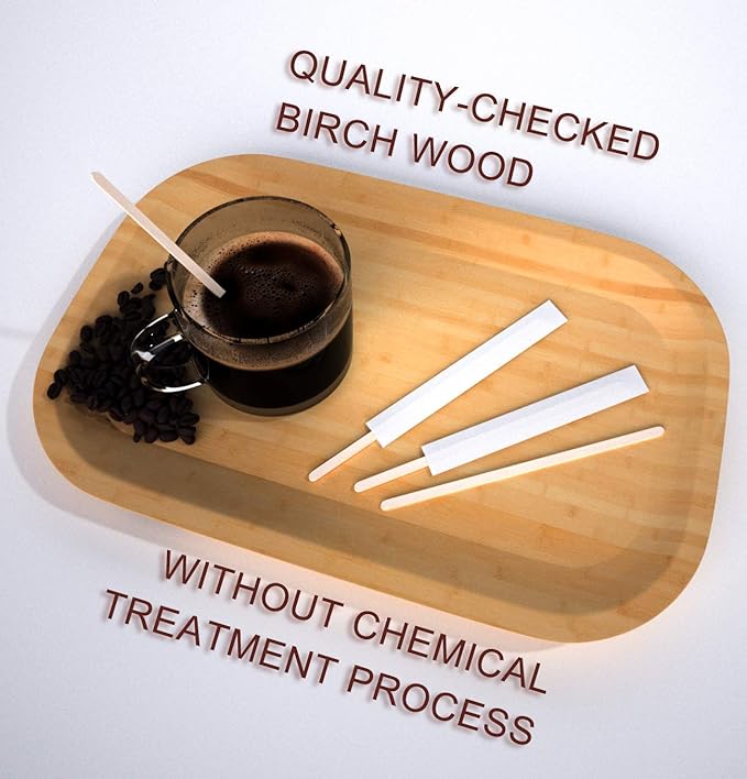 7.5 Inch 1000 Pcs Individually Wrapped Coffee Stirrers, Paper Wrapped Coffee Stir Sticks, Wrapped Stir Sticks, Tea and Hot Chocolate Gifts