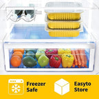 40 Pack 3 LB Aluminum Foil Pans with Lids Heavy Duty, 48 Ounce 8.7"×6.6"×2.4" Aluminum Food Containers with Lids, Disposable Tin Foil Pans for Baking, Meal Prep, Freezer, Heating and Takeout