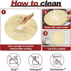 Round Pizza Stone for Grill and Oven- 15 inch Baking Stone Heavy-Duty Cordierite Pizza Stone for Bread, Cookies, Heat Proof BBQ Grilling Cooking Stone for Making Crisp Crust Pizza (Beige)