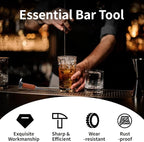 Ice Pick Tool with Wood Handle, Stainless Steel Ice Picks for Breaking Ice, Ice Carving Tools Bar Tools for Kitchen, Bars, Bartender, 6.7 Inch