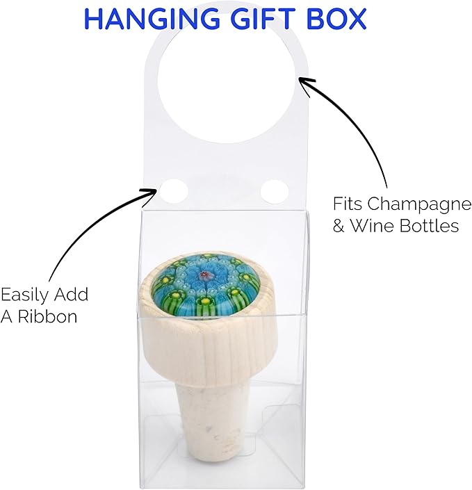 Leakproof Wine Stopper – Unique gift for Dinner Host, Wine Lover, or Housewarming – a versatile wine accessory, use for Wine or Champagne – keeps wine fresher (Green & Blue)