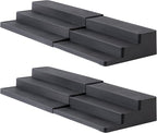 SIMPLEMADE 3-Tier Spice Rack Organizer - Versatile Storage Shelf for Kitchen, Bathroom, Bedroom & Office, Set of 2, Expandable Black