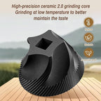 Portable Manual Coffee Grinder with 40 Adjustable Settings,Hand Coffee Bean Mill with 30g Capacity & Crank for Travel Camping Office Home(Ceramic)