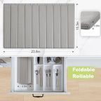 Stone Drying Mat for Kitchen Counter Foldable, Stain-Resistant PU Leather, Absorbent Diatomaceous Earth Bath Mat, Collapsible Quick Dry Stone Dish Drying Mat Large for Countertop 23" x 15.3"