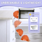 Cereal Bowls, 34 Oz Large Wheat Straw Dinnerware Sets of 6 with Spoon, Unbreakable Plastic Soup Bowls Reusable Microwave Dishwasher Safe for Salad Noodle Kitchen Breakfast, Multicolor