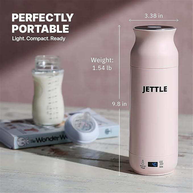 Electric Kettle - Travel Portable Heater for Coffee Tea Milk Soup - Stainless Steel Travel Water Boiler tea pot with Temperature Control - LED - Automatic Power Off - 450ml - Kitchen Appliance