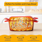 Velaze 3.6QT Dutch Oven for Bread Baking,Oval Cast Iron Enameled Bread Oven Pan with Lid and Offset Handles,Oven Safe to 500°F for Homemade Sourdough Bread(Red)