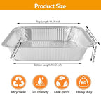 9x13 Aluminum Pans with Lids, Heavy Duty Disposable Aluminum Foil Pans, 20 Pack Disposable Pans, Thickened Disposable Trays Half Size Tin Pans Foil Baking Tray for Cooking, Baking, Roasting