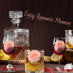 Whiskey Ice Cubes Mold,Rose Gift Ball Ice Maker Mold,8 Ice,Fun Shapes 2in,Silicone Ice Cube Tray for Birthday Christmas Party,Fun Accessories for Gift,Rose Ice Cube Mold for Cocktails,Bourbon