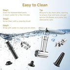 AAOBOSI Meat Grinder Electric 3000W Max with Touch Color Screen, Auto-Reverse & Built-in Storage - 3 Speed Settings,Grinding, Sausage & Kibbe Making for Home Use, Stainless Steel