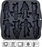 JETKONG 8 Cavity Skeleton Baking Mold Skeleton Shaped Cakelet Mold Silicone Skull Baking Pan Molds (Black)