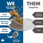 Norjac 12 Inch Pizza Pan, 6 Pack, Round Aluminum Pans, Baking Tray for Oven, Rust-Free, Durable & Long Lasting