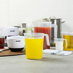 Restaurantware Measuring Cups, 2 Quarts Pack of 10 Conical Spout Liquid Measuring Cups Embossed Ml and Oz Graduations, Clear Plastic Scaling Vessel with Handle, For Cooking, Baking, For Oil, Flour