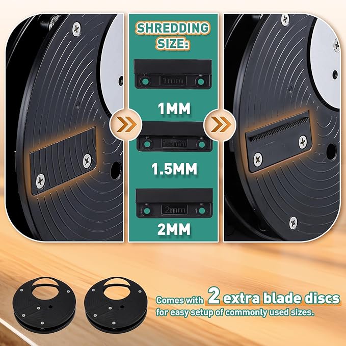 Newhai Commercial Scallion Slicer Spring Onion Chopper Electric Vegetable Cutter for Garlic Ginger Chili Potato Cucumber, 6000BPM, 200W, with 2 Back-up Blade Discs