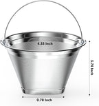 Stainless Steel Reusable Coffee Filter Compatible with Ninja Coffee Maker, 4 Cone Coffee Filters Coffee Basket, Permanent Coffee filters fit for Ninja CFP201 CFP300