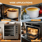 CURTA 7 Inch Round Cake Pan, 7x3 inch 2 Set Anodized Aluminum Round Baking Pan, Small Cake Pan Non-Toxic & Heavy Duty, Deep Side, Easy Clean & Dishwasher Safe