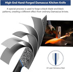 3PCS Kitchen Knife Set, Ultra Sharpe Chef Knife Set Forged of 67-Layer Japanese Damascus Steel, Premium Knives Set Professional Sharp Knives Set with G10 Handle