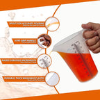 32oz (1 Quart) Measure Pitcher with Convenient Conversion Chart – Extra Strong Food Grade – Great for Cooking, Home Hobbies, Shop Oil and Fluids, Spa Chemicals with High Chemical Resistance by Turnah