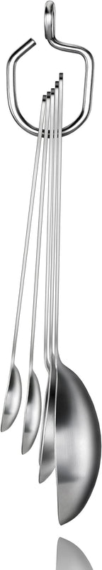 New Star Foodservice 43129 18/8 Stainless Steel Measuring Spoons (Set of 5), Silver