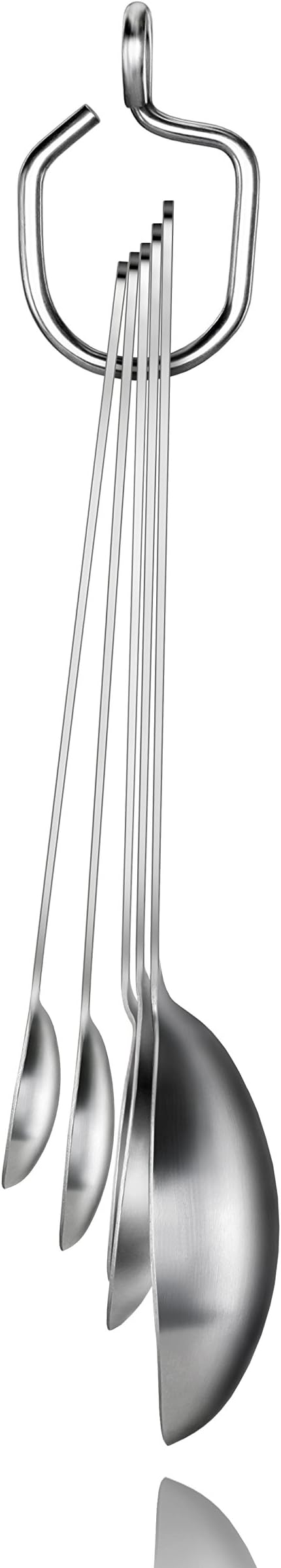 New Star Foodservice 43129 18/8 Stainless Steel Measuring Spoons (Set of 5), Silver