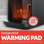 Gourmia 10-Cup Grind & Brew Coffee Maker – Built-in Adjustable Grinder, Programmable Digital Timer, 3 Brew Strengths, 4-Hour Keep-Warm, Auto Shut-Off, Pause & Serve, Glass Carafe, Stainless Steel