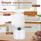 Manual Coffee Grinder - 95 Ceramic Burr, Adjustable Coarse to Fine, 30g Beans & 80ml Powder, Detachable Handle for Espresso, French Press, Camping (white)