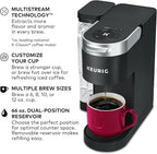 Keurig K-Supreme Single Serve K-Cup Pod Coffee Maker, MultiStream Technology, 4 Brew Sizes, 66oz Dual-Position Removable Reservoir, Black