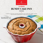 Emeril Lagasse 9.5 in Bundt Cake Pan Stoneware – Perfect for Baking Delicious Bundt Cakes!