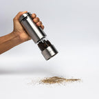 USB-C Electric Salt and Pepper Grinder Set (pack of 2) - Stainless Steel Salt & Pepper Mills with LED Light - Complimentary Mill Rest- One Handed Operation Adjustable Ceramic Grinders