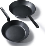 SENSARTE Nonstick Frying Pan Set 2-Piece, Oven Safe Skillets with Swiss Coating, Induction Compatible Chef Pan Set, Dishwasher Safe Cooking Pans, PFOA PFOS Free, 10 and 12 Inch