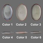 Ceramic Large Serving Platters- Set of 3 Oval Platters for Entertaining. Modern Kitchen Dishes for Dinner, Fruit, Salad, Turkey, etc. Oven, Dishwasher Safe, 15.75" / 13.75" /12",Caramel Brown