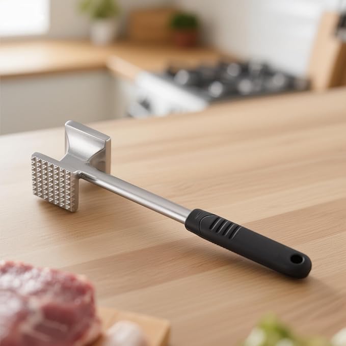 Meat Tenderizer Mallet Hammer for Kitchen, Heavy Duty Pounder For Tenderizing Steak, Beef and Fish
