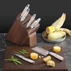 Cangshan L1 Series 7-Piece Cleaver Knife Block Set, Forged German Steel, White, 1027129
