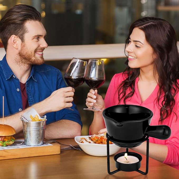 Yungyan 35 Pcs Ceramic Butter Warmers 5 Butter Warmers for Seafood with 25 Tealight Candles 5 Stand 2 oz Mini Simmer Pot Set for Sauce Chocolate Cheese Fondue Lobster Dishwasher Microwave Oven Safe