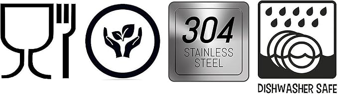 Strainer Set Fine Mesh – Premium 304 Stainless Steel (18/8) – 8″, 5.5″ and 3.3″ Sturdy Kitchen Strainers (Silver)