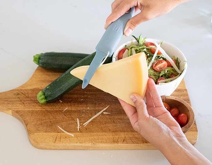 GIR: Get It Right Stainless Steel Swivel Potato Peeler - I-Shape Slate Silicone Handle Ergonomic - Hardened 304 SS Blade & Eye Remover - Multiuse Vegetable & Carrot Peeler