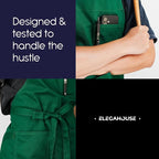 Unisex Apron with Pockets for Cooking, Salon & Art - 100% Cotton Adult Kitchen, Chef, Stylist Apron