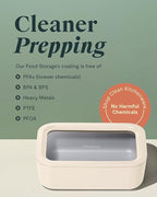 Caraway Glass Food Storage - 6.6 Cup Glass Container - Ceramic Coated Food Container - Non Toxic, Non Stick Lunch Box Container with Glass Lids - Dishwasher, Oven, & Microwave Safe - Sage