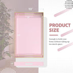MAONAME Pink Serving Tray Set of 2, Plastic Decorative Trays with Handles, Rectangular Coffee Table Tray for Ottoman, Nesting Trays for Living Room, Bedroom