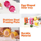 Egg Shell Opener Egg Separator for Raw Eggs,Hard Boiled Egg Peeler Egg Cube Egg Separator,Quickly Cutting Off Cooked Eggs,Stainless Steel Eggshell Breaker Egg Shell Cutter Kitchen Gadgets (3 PCS)