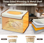 Folding Bread Proofing Box with Temp Control(50-122℉) & 48H Timer, Dough Proofer with Metal Rack, Proofing Box for Sourdough, Bread Baking, Pizza, Yogurt, Kombucha, Space-Saving & Easy to Use