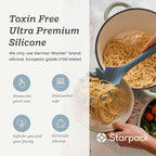 Starpack 'Like a Boss' XL Premium Silicone Cooking Utensils Set (6 Pcs) - Heat Resistant Kitchen Utensils 600°F - Non-Stick Silicone Utensil Set - Large Kitchen Utensils Set for Cooking & Serving