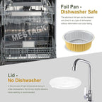 10" Sturdy Aluminum Foil Pans with Lids (20 Packs), 2X Thicker Heavy Duty Reusable Tin for Cooking Baking