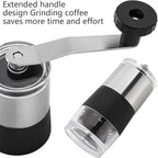 Manual Coffee Bean Grinder - Conical Burr Coffee Grinder with Hand Crank, Portable and Adjustable Settings for Fine to Coarse Grind - Ideal for Camping or Travel