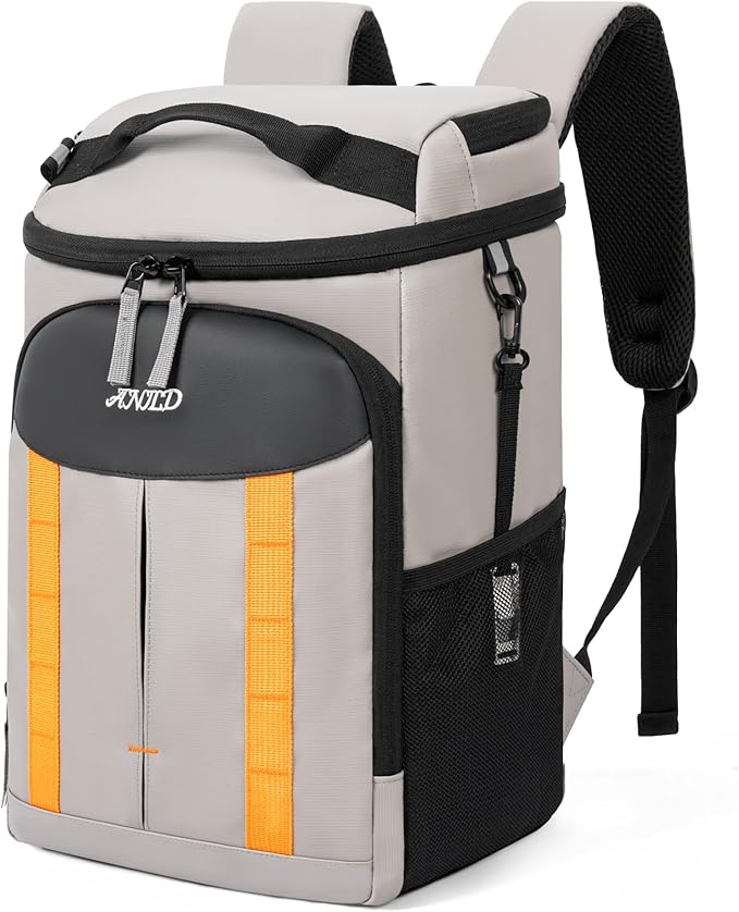 ANILD 30 Cans Cooler Backpack Soft Insulated Leak Proof for Men and Women, 2 Insulated Compartments Portable Backpack for Travel, Camping, Beach and Picnic