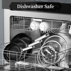 Innerwell Nonstick Ceramic Frying Pan Set,8inch&9.5inch&11inch Stainless Steel Frying Pan Skillet W/Glass Lid,Titanium Ceramic Omelet Pans,Kitchen Cooking Pan Set, Compatible W/All Cooktops