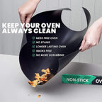 Large Heavy Duty Oven Liner (2 Pack) - 17” x 25” Non-Stick Teflon Reusable Liner for Electric Gas Toaster Ovens Grills - BPA & PFAS Free Kitchen Accessory to Keep Oven Clean