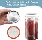 130 Pcs Regular Mouth Canining Lids (70 MM/2.76 Inch), Leak Proof Split-Type Metal Canning Jar Lids for Ball Kerr, Food Grade Material, 100% Fit & Airtight for Regular Mouth Mason Jar