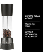 Cole & Mason Derwent Pepper Mill - Gourmet Precision Pepper Grinder - Refillable Seasoning and Spice Tools - Adjustable Black Peppercorn Grinder Settings - Black Wood